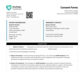 Healthcare Consent Form thumbnail