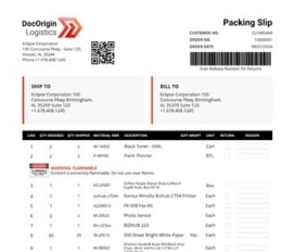 Logistics Packing Slip thumbnail