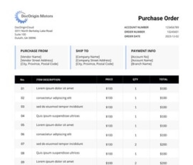 Manufacturing Purchase Order thumbnail