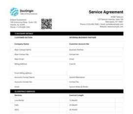 Telecommunications Service Agreement thumbnail