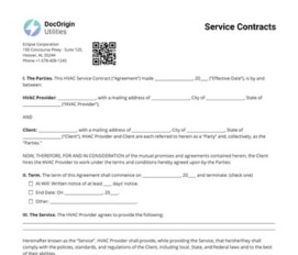 Utilities Service Agreement thumbnail