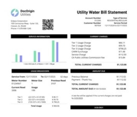 Utilities Water Bill thumbnail