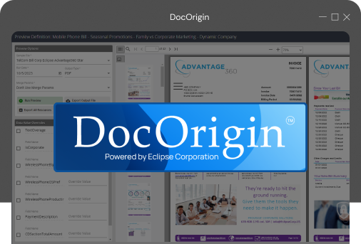 DocOrigin on browser screen